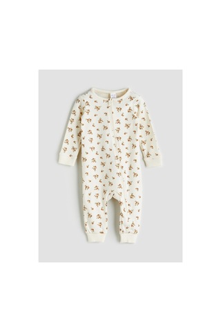 Alıta Cıty Farkıyla Lcw Baby Ekru Oval Yaka Çiçekli Kız Bebek Tulum 2'li - 940159377