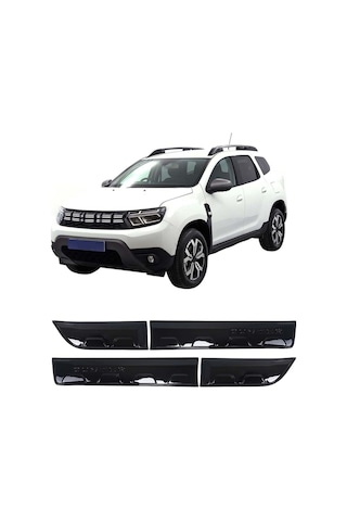 Dacia Duster Uyumlu 2018-2024 Abs Piano Black Damalı Kapı Dodik Set 4 Parça