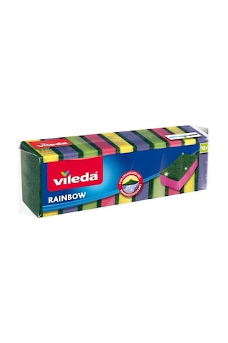 Vileda Ekonomik Bulaşık Süngeri, 10'lu Ekonomik Paket, Rainbow