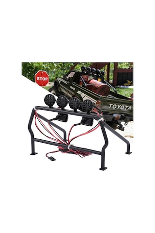 Didadodo 1/10 Axial Scx10 Rc4wd Jeep Metal Roll Cage Kova - 6 Led'li Aydınlatmalı - Dayanıklı Tasarım