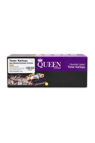 Queen Qn-cb542a Ce322a Cf212a Uyumlu Sarı Toner Kartuşu