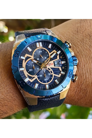 G-force Js15 Orjinal Miyota Mekanizma Lacivert Erkek Kronograf Kol Saati Lüks Kutulu Rose Gold - Lacivert
