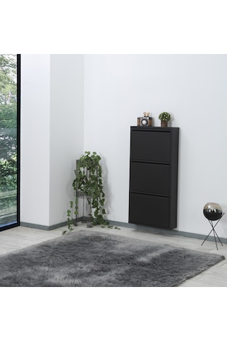 Arthur 3'lü Ayakkabılık Siyah