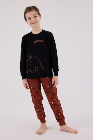 Rolypoly Erkek Çocuk Siyah Pijama Takımı Rp3666-c-v1