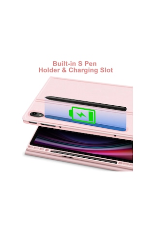 Samsung Galaxy Uyumlu Tab S9 Fe Plus 12.4" Q Türkçe Klavyeli Kılıf Kalem Bölmeli Bluetooth Özellikli Stand Klavyeli Kılıf