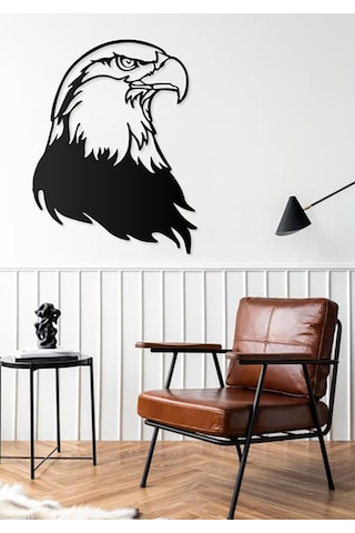 Kara Kartal Figürlü Ahşap Mdf Dekoratif Duvar Tablosu Duvar Dekoru 3mm 21 x 27 CM