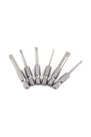 Wezone 6'lı Manyetik Saksım Uçlu Tornavida Ucu Seti - S2 Alaşımlı Çelik, 6.35mm Hex Shank, 2-6mm Boyutları, 50mm Uzunluk