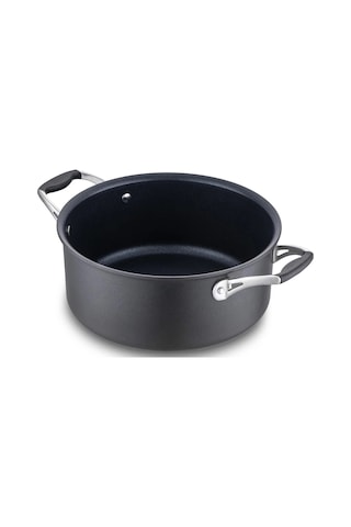 Jumbo New Moment Diamond Siyah Derin Tencere 24 Cm Siyah