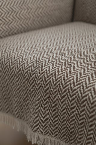 Pamuklu Koltuk Örtüsü 170x210 Cm Tekli&üçlü Koltuk,çekyat Ve Berjer İçin Modern Çizgili Yıkanabilir Kahverengi