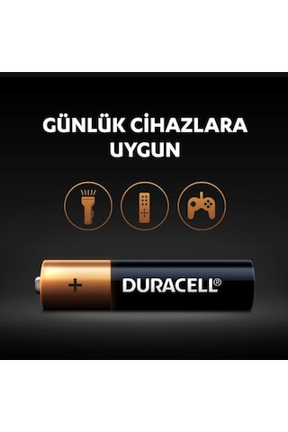 Duracell Alkalin AAA İnce Kalem Pil 4'lü Paket (LR03 / MN2400)