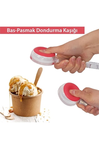 2 Adet Bas-parmak Dondurma Kaşığı Çok Renkli