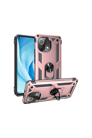 Xiaomi Mi 11 Lite Kılıf Zore Vega Kapak Rose Gold