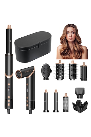 Witero 9in1 Ultra Airwrap Multi-styler Siyah Saç Şekillendime Set