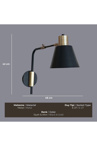 Lumos Siyah Aplik Siyah Gold