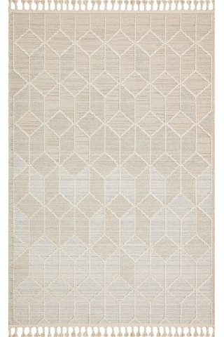 Soho Sh 03 Beige Hav Vermeyen Özel Ipler Ile Üretilen Etnik Örgü Desenlere Sahip Makine Halısı