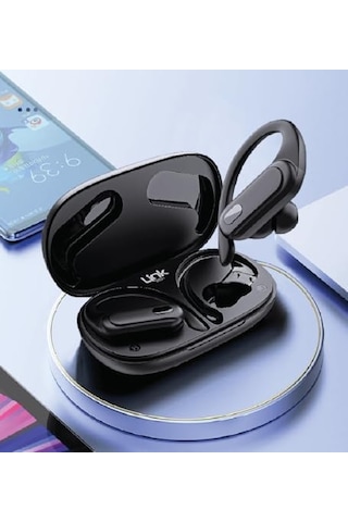 S28 Tws Spor Kancalı Bluetooth Kulaklık Siyah