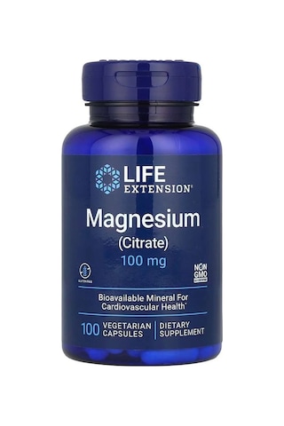 Life Extension Magnezyum Citrate 100 Mg 100 Vegetarian Kapsül