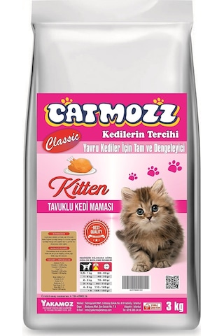 Catmozz Classic Tavuklu Yavru Kedi Maması 3 KG
