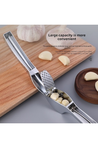 Youmex Büyük Boy El İşlemli Sarımsak Sıkma Aleti Seti - 3 Parça Paketli Çelik Mutfak Gereci, Pratik Ve Çok Amaçlı Kullanım Diğer