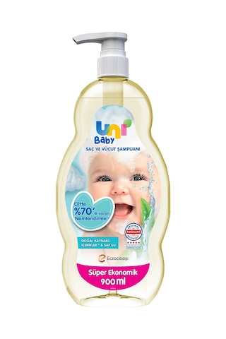 Uni Baby Bebek Saç ve Vücut Şampuanı 3 x 900 ML