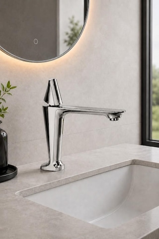 Vıta Kısa Lavabo Bataryası Parlak Krom