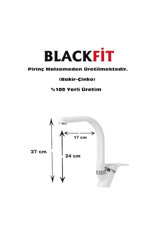 Beyaz Mix Mutfak Bataryası Çift Su Grişli Çeşme Eviye Bataryası Mutfak Çeşmesi Beyaz
