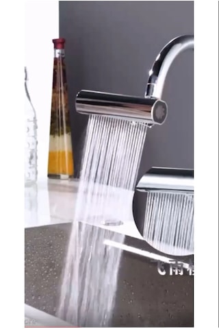 Krom 4 Fonksiyonlu Premium Çevirmeli Robotik Batarya Musluk Ucu