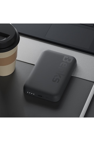 Magsafe Powerbank Benks Mp10 İnce Tasarımlı Powerbank 6000mah Siyah