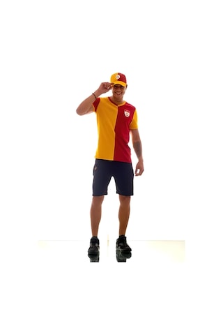 Gsstore Galatasaray Nostalji Lisanslı Sarı-Kırmızı Metin Oktay  T-shirt-Forma Kadın Erkek Çocuk Sarı - Kırmızı