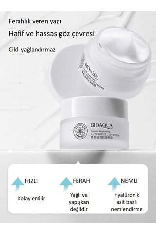 Bioaqua Kırışıklık Karşıtı Propolis İçerikli Nemlendirici Göz Kremi 20 G