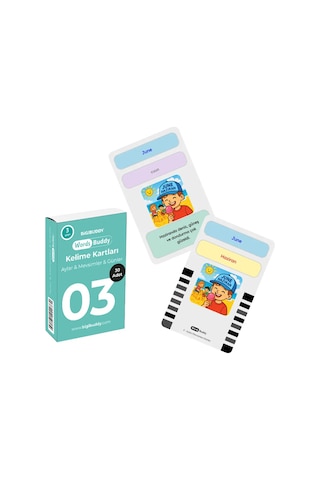 Bigibuddy Wordsbuddy Çocuklar İçin Türkçe İngilizce Aile Ve Sosyal Çevre Paketi 90 Kart 3'lü Set Cihaz Hariç