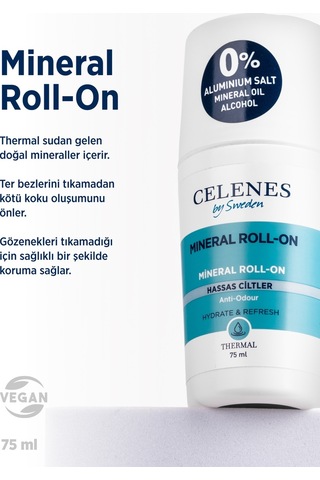 Celenes Thermal Hassas Ciltler İçin Parfümsüz Roll-On Deodorant 75 ML