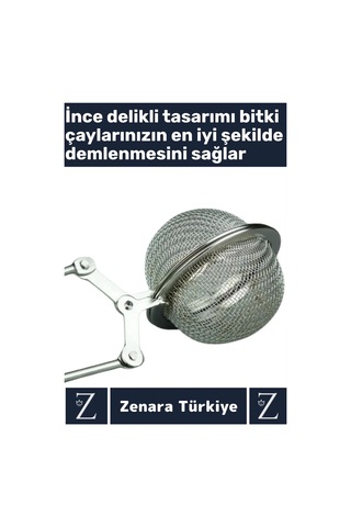 Ergonomik Saplı Çelik İnce Delikli Geniş Kulplu Aromatik Bitki Çayı Demleme Süzgeci Çok Renkli