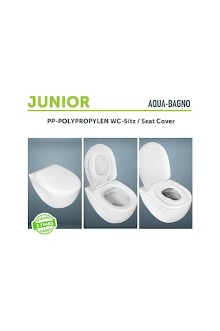 Aqua Bagno / Klozet Oturağı, Otomatik Kapanmalı Klozet Kapağı, D/o Şeklinde 2.0, Çıkarılabilir Klozet Kapağı, Diğer