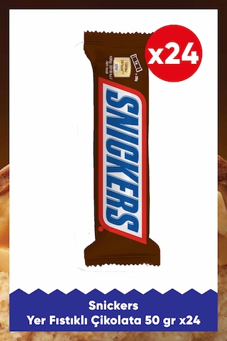 Snickers Yer Fıstıklı Çikolata 50 G X24