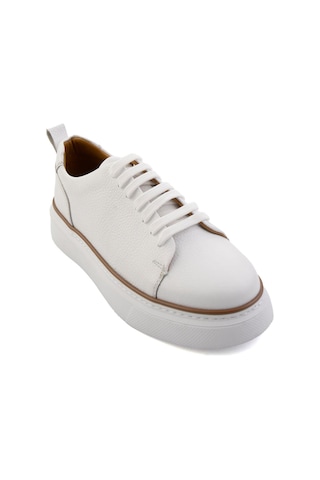 Beyaz Hakiki Deri Erkek Sneaker E01811300540 Beyaz