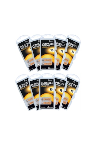 Duracell Activair PR48 13 Numara İşitme Cihazı Pili 6 x 10'lu