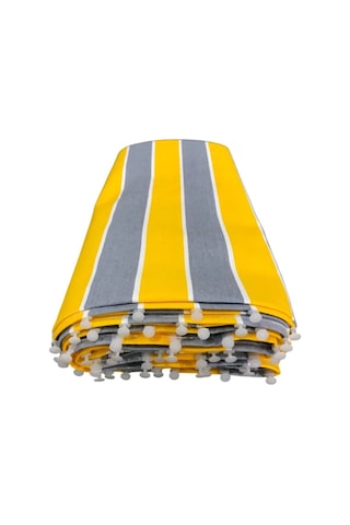 Balkon Perdesi 1,sınıf Gabardin Kumaş Lüks Perde Sarı Gri Sarı- Gri