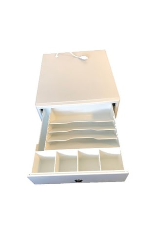 Küçük Boy Butonla Açılabilen 4+4 Gözlü Yazar Kasa Para Çekmecesi