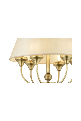 Lampaluce Teodora Modern Şapkalı Klasik Sarkıt Avize Tasarımı 6'lı Sarı 50cm Eskitme