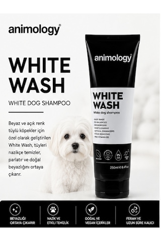 Animology White Wash Beyaz Tüylü Köpekler İçin Beyazlık Verici Köpek Şampuanı 250 Ml