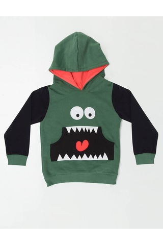Obur Kapüşonlu Kanguru Cepli Erkek Çocuk Sweatshirt