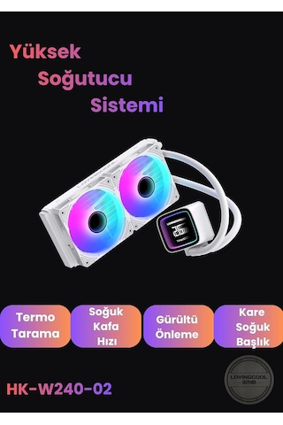 Tr Hk2 Seri Si 120 Mm Yeni Nesil Yüksek Performanslı I Şlemci Ayarı Mini Isı Göstergeli Sıvı Soğutma Genel