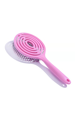 3d Profesyonel Açma Tarama Saç Fırçası Pembe Oval Saç Tarağı