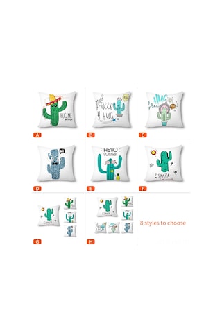 Ximistore9 Pamuk Keten Dekoratif Yastık Kılıfı 45x45cm - Gizli Fermuarlı, Yıkama Sonrası Renk Kaybı Olmayan, Ev Dekorasyonu İçin Model F Diğer