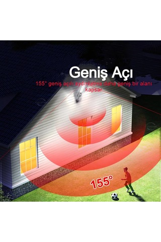 600w Güneş Enerjili Dış Mekan Lamba Ip65 Su Geçirmez Uzaktan Kumandalı Ultra Parlak Led Aydınlatma