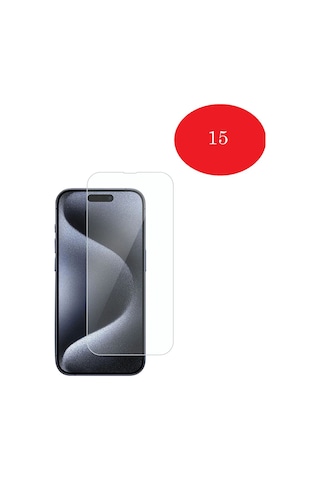 Apple Uyumlu iPhone 15 Ekran Koruyucu Kırılmaz Cam
