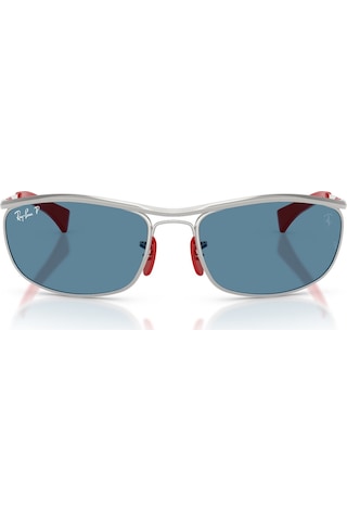 Ray-ban Rb 3819m F007s2 62 Scuderia Ferrari Unisex Polarize Oval Gümüş Metal Güneş Gözlüğü Gri
