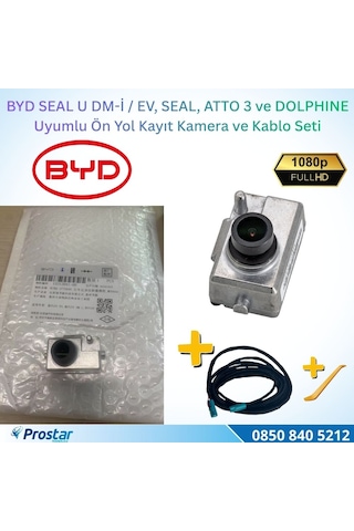 Byd Seal U Dm-i / Ev, Seal, Atto 3 Ve Dolphıne Ön Yol Kayıt Kamera Ve Kablo Seti - 1080p Full Hd