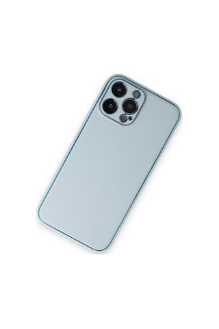 Cosmotex Newface Apple iPhone Uyumlu 14 Pro Kılıf Coco Deri Silikon Kapak - Sky Blue